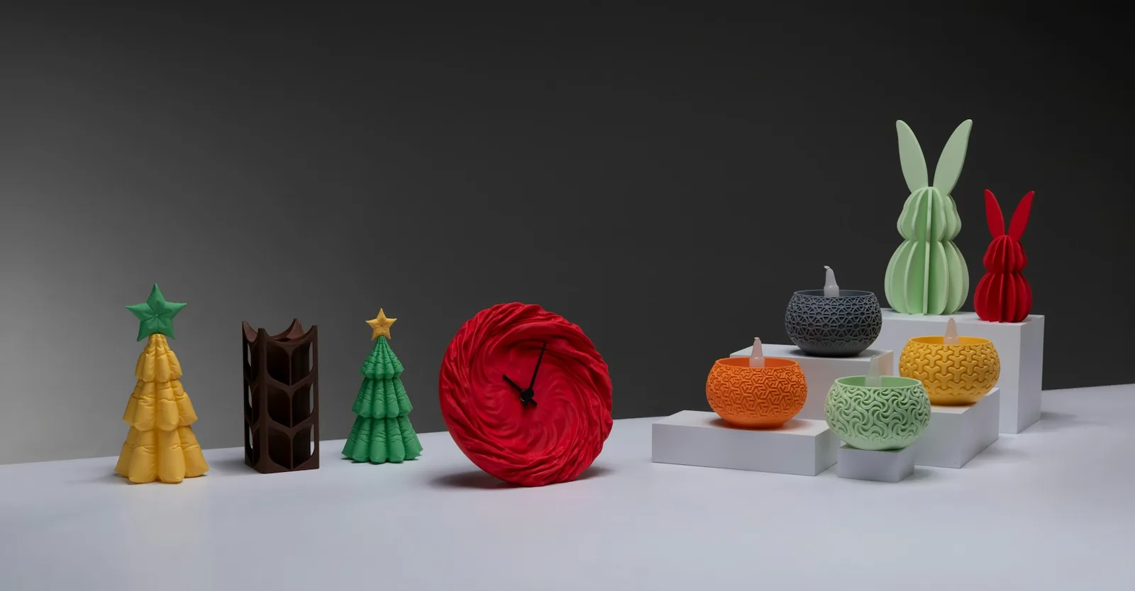 Coleção de peças decorativas impressas em 3D